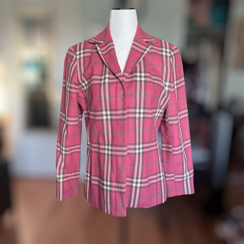 Doncaster Pink Plaid Women's Blazer